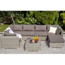  "Лунго" модуль диванный угловой с подушками, цвет серый (гиацинт), фото 9 
