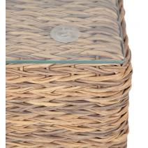  "Лунго" журнальный столик плетеный (гиацинт), цвет соломенный, фото 2 