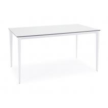  "Малага" обеденный стол из HPL 140х80см, цвет молочный, каркас белый, фото 3 