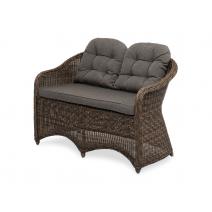  "Равенна" диван двухместный плетенный из ротанга, цвет коричневый, фото 1 