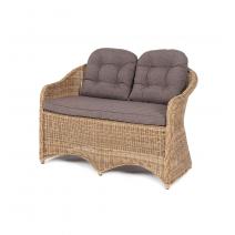  "Равенна" диван двухместный плетенный из ротанга, цвет соломенный, фото 1 