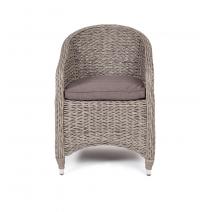  "Равенна" плетеное кресло из искусственного ротанга (гиацинт), цвет серый, фото 2 