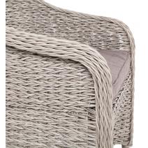  "Равенна" плетеное кресло из искусственного ротанга (гиацинт), цвет серый, фото 4 