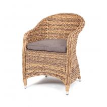  "Равенна" плетеное кресло из искусственного ротанга (гиацинт), цвет соломенный, фото 1 