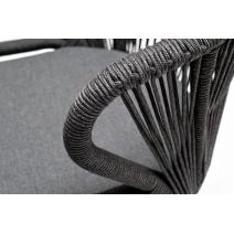  "Венето" обеденная группа на 6 персон со стульями "Милан", каркас темно-серый, роуп темно-серый, фото 7 