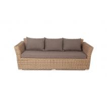  "Капучино" диван из искусственного ротанга трехместный, цвет соломенный, фото 3 