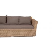  "Капучино" диван из искусственного ротанга трехместный, цвет соломенный, фото 4 