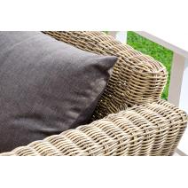  "Капучино" диван из искусственного ротанга трехместный, цвет соломенный, фото 9 
