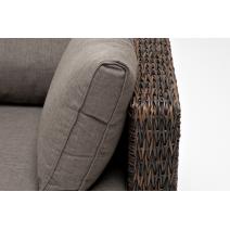 "Лунго" трансформирующийся диван из искусственного ротанга (гиацинт), цвет коричневый, фото 4 
