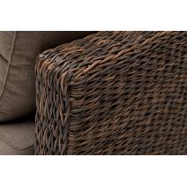  "Лунго" трансформирующийся диван из искусственного ротанга (гиацинт), цвет коричневый, фото 5 