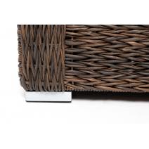  "Лунго" трансформирующийся диван из искусственного ротанга (гиацинт), цвет коричневый, фото 6 