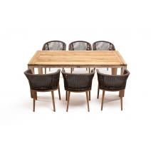  "Мадейра" обеденная группа на 6 персон, стулья "Марсель", роуп коричневый, фото 4 