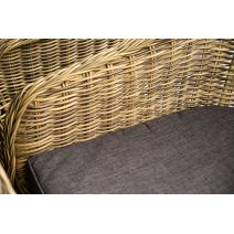  "Равенна" плетеное кресло из искусственного ротанга, цвет соломенный с серой подушкой, фото 22 