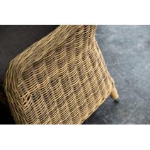  "Равенна" плетеное кресло из искусственного ротанга, цвет соломенный с серой подушкой, фото 23 
