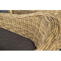  "Равенна" плетеное кресло из искусственного ротанга, цвет соломенный с серой подушкой, фото 26 