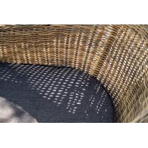  "Равенна" плетеное кресло из искусственного ротанга, цвет соломенный с серой подушкой, фото 32 