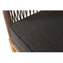  "Канны" лаунж-зона 4-ая из роупа со столом "Гранада" (серый гранит), основание дуб, роуп коричневый, ткань темно-серая, фото 8 