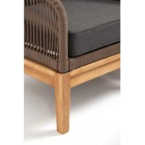  "Канны" лаунж-зона 4-ая из роупа со столом "Гранада" (серый гранит), основание дуб, роуп коричневый, ткань темно-серая, фото 10 