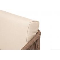  "Канны" лаунж-зона 4-ая из роупа со столом "Гранада" (серый гранит), основание дуб, роуп коричневый, ткань бежевая, фото 7 