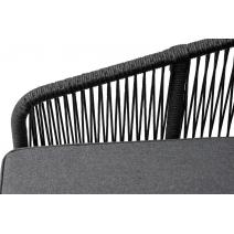  "Канны" диван модульный плетеный из роупа, каркас алюминий темно-серый (RAL7024), роуп темно-серый круглый, ткань темно-серая, фото 7 