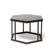  "Женева" интерьерный стол из HPL шестиугольный, D50, H35, цвет "серый гранит", фото 1 