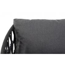  "Диего" диван 2-местный плетеный из роупа, каркас алюминий темно-серый (RAL7024), роуп темно-серый круглый, ткань темно-серая, фото 7 