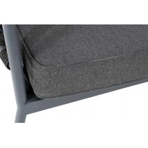  "Диего" диван 2-местный плетеный из роупа, каркас алюминий темно-серый (RAL7024), роуп темно-серый круглый, ткань темно-серая, фото 8 