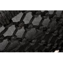  "Канны" кресло плетеное из роупа (узелки), основание дуб, роуп темно-серый круглый, ткань серая, фото 8 