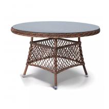  "Эспрессо" плетеный круглый стол, диаметр 118 см, цвет коричневый, фото 1 