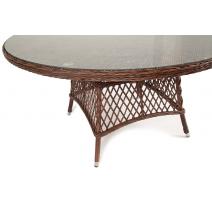  "Эспрессо" плетеный круглый стол, диаметр 150 см, цвет коричневый, фото 3 