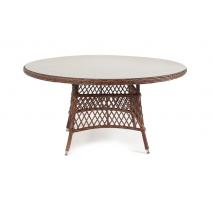  "Эспрессо" плетеный круглый стол, диаметр 150 см, цвет коричневый, фото 4 