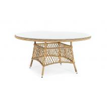 "Эспрессо" плетеный круглый стол, диаметр 150 см, цвет соломенный, фото 2 