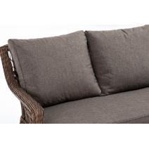  "Гранд Латте" диван трехместный из искусственного ротанга, цвет коричневый, фото 7 