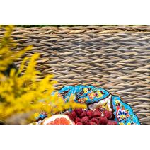  "Кон Панна" столик журнальный из искусственного ротанга (гиацинт), цвет соломенный, фото 9 