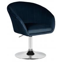  Кресло дизайнерское DOBRIN EDISON, синий велюр (1922-20), фото 1 