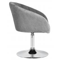  Кресло дизайнерское DOBRIN EDISON, серый велюр (1922-19), фото 3 
