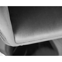  Кресло дизайнерское DOBRIN EDISON, серый велюр (1922-19), фото 7 