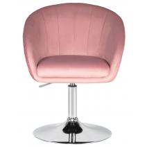  Кресло дизайнерское DOBRIN EDISON, розовый велюр (1922-16), фото 6 