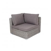  "Лунго" трансформирующийся диван из искусственного ротанга (гиацинт), цвет серый, фото 5 