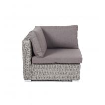  "Лунго" трансформирующийся диван из искусственного ротанга (гиацинт), цвет серый, фото 6 