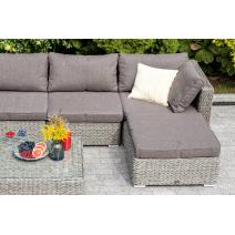  "Лунго" трансформирующийся диван из искусственного ротанга (гиацинт), цвет серый, фото 13 