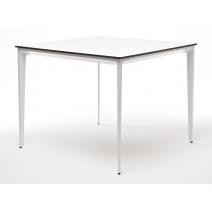  "Малага" обеденный стол из HPL 90х90см, цвет молочный, каркас белый, фото 1 