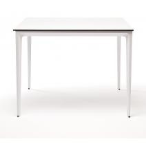  "Малага" обеденный стол из HPL 90х90см, цвет молочный, каркас белый, фото 2 