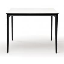  "Малага" обеденный стол из HPL 90х90см, цвет молочный, каркас черный, фото 2 