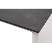  "Малага" обеденный стол из HPL 90х90см, цвет "серый гранит", каркас белый, фото 3 