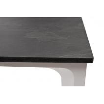  "Малага" обеденный стол из HPL 90х90см, цвет "серый гранит", каркас белый, фото 5 