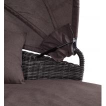  "Стильяно" плетеная кровать круглая, цвет графит, фото 3 