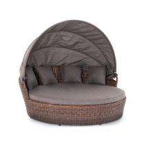  "Стильяно" плетеная кровать круглая, цвет коричневый, фото 1 