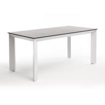  "Венето" обеденный стол из HPL 160х80см, цвет "серый гранит", каркас белый, фото 1 