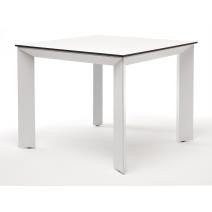 "Венето" обеденный стол из HPL 90х90см, цвет молочный, каркас белый, фото 1 